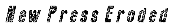 New Press Eroded font preview